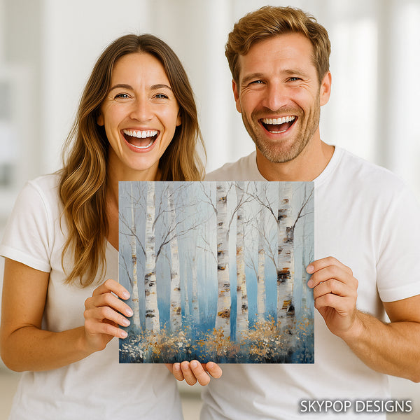 Birch Tree Forest Art - View 3