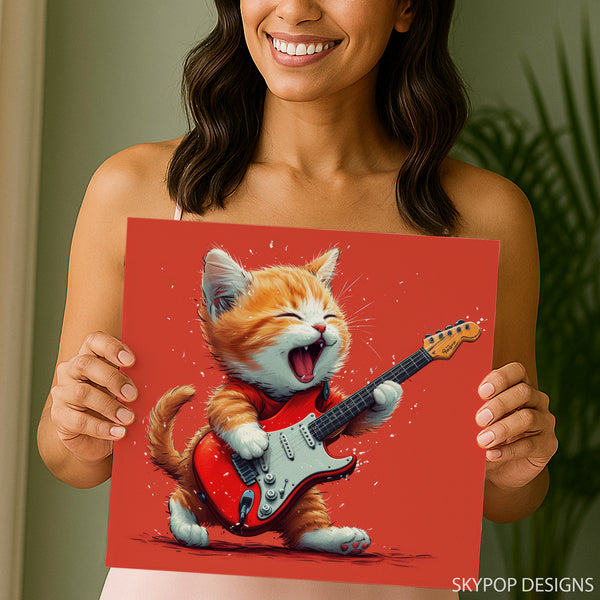 Kitten Guitar Art - View 3