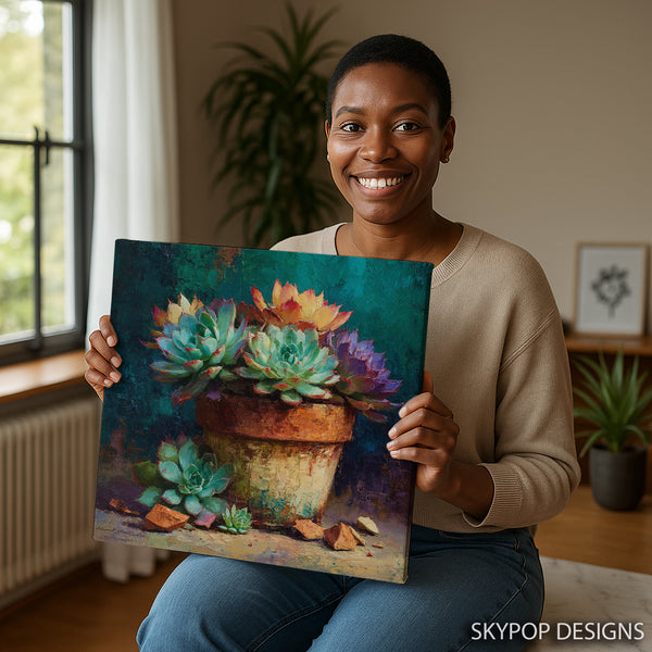 Succulent Pot Art - View 3