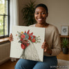 Rooster Floral Crown Art - View 3