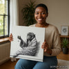Monkey Champagne Art - View 3