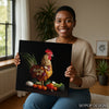 Rooster Vegetable Art - View 3