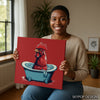 Rooster Bath Time Art - View 3