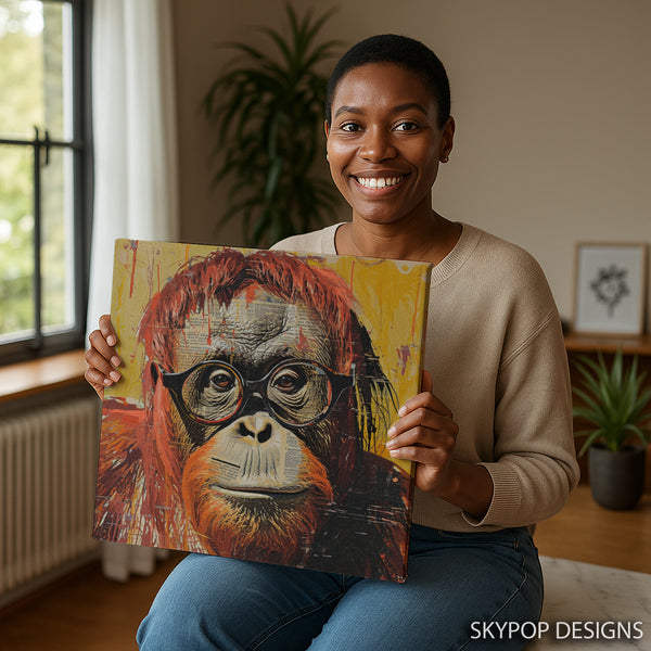 Orangutan Reading Art - View 3