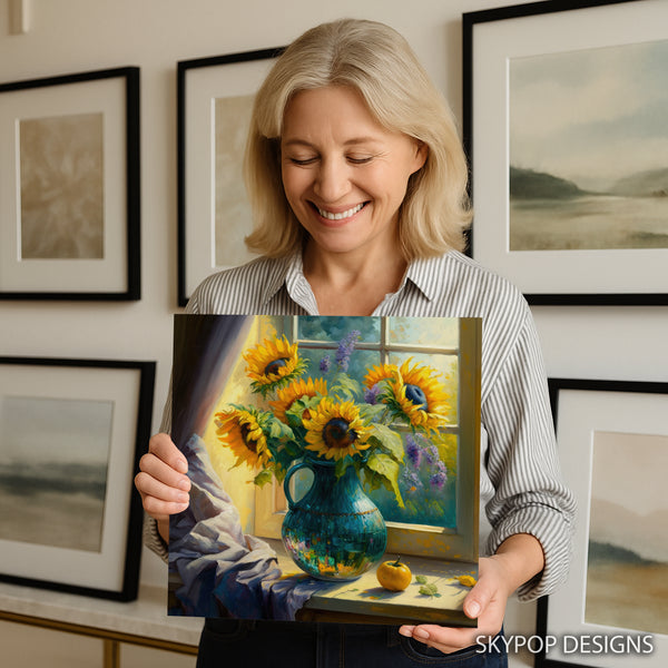 Sunflowers Window Art - View 3