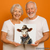 Cowboy Highland Cow Art - View 3