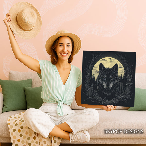 Wolf Moon Forest Art - View 3