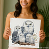 Owl Family Art - View 3