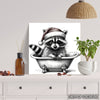 Raccoon Christmas Bath Art - View 5