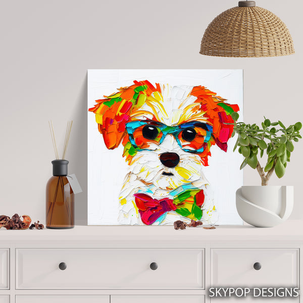 Shih Tzu With Glasses Art - View 5