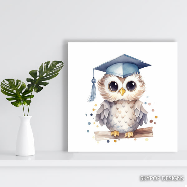 Owl Graduation Art - View 5
