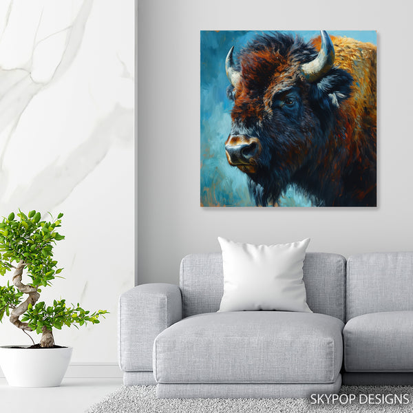 Bison Portrait Art - View 5