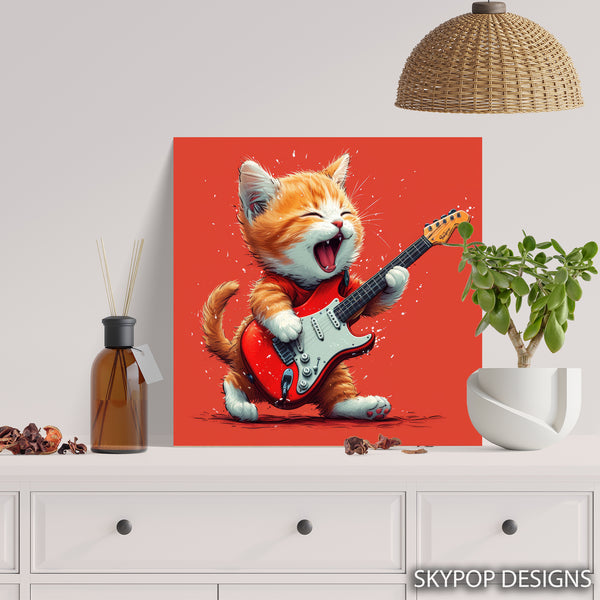 Kitten Guitar Art - View 5