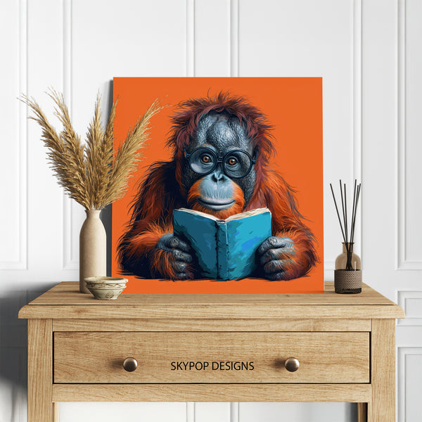 Orangutan Reading Art - View 5