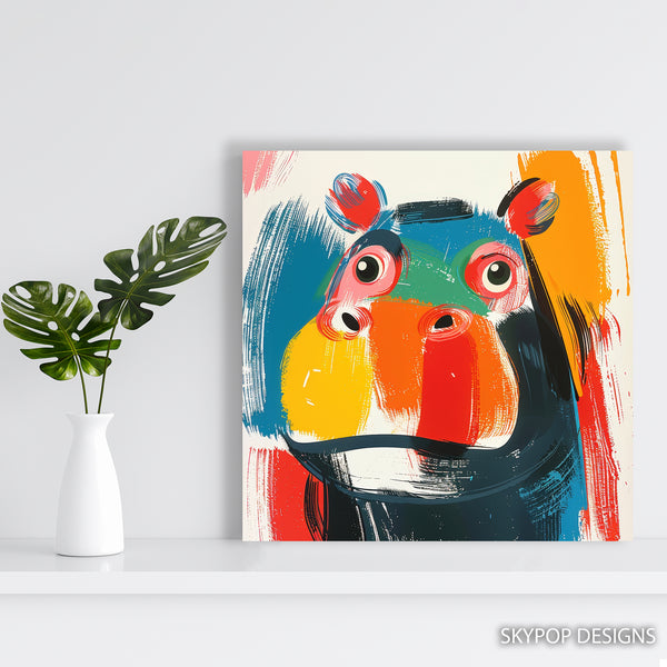 Hippopotamus Art - View 5