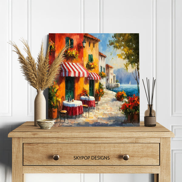 Italian Cafe Lakeside View Art - View 5
