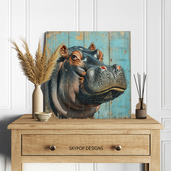 Hippopotamus Art - View 5