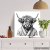 Highland Cow Robe Art - View 5