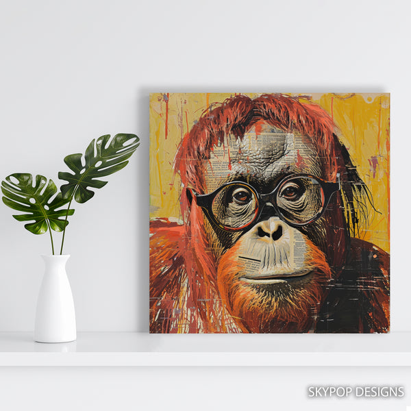 Orangutan Reading Art - View 5