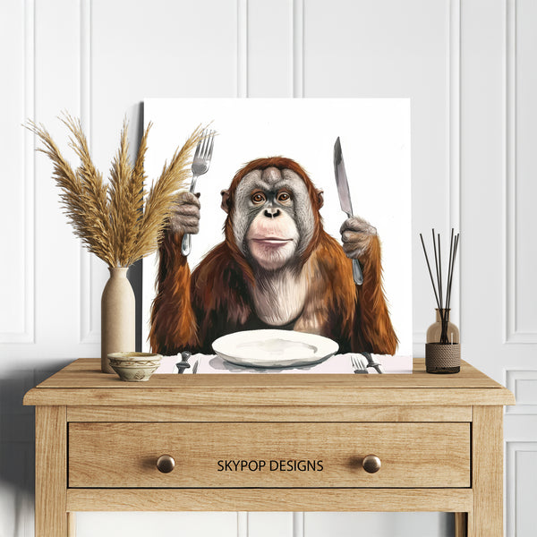 Orangutan Dinner Time Art - View 5