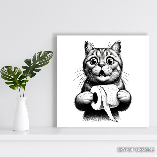 Cat Toilet Paper Art - View 5