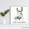 Donkey with Flowers Art - View 5