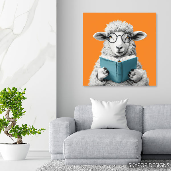 Sheep Reading Art - View 5
