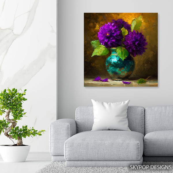 Dahlia Bouquet Art - View 5
