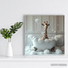 Giraffe Bath Time Art - View 5
