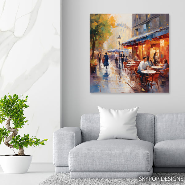 Parisian Cafe Scene Art - View 5