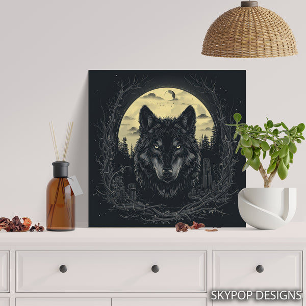 Wolf Moon Forest Art - View 5