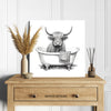 Highland Cow Bath Art - View 5