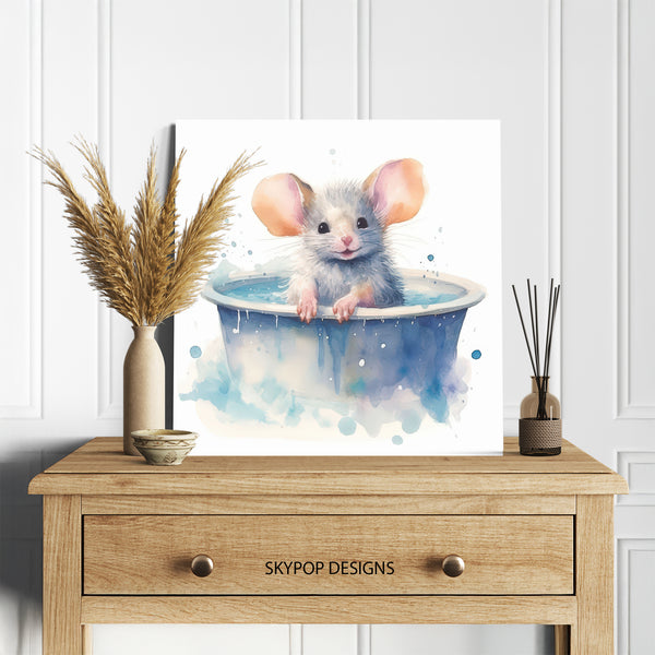 Mouse Bath Time Art - View 5