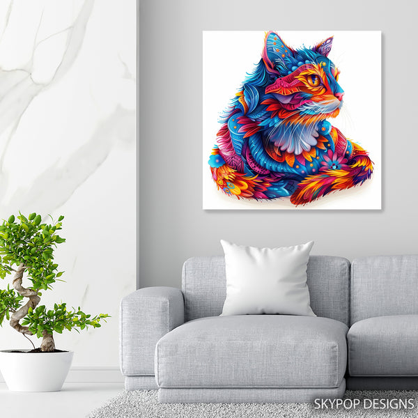 Psychedelic Cat Art - View 5