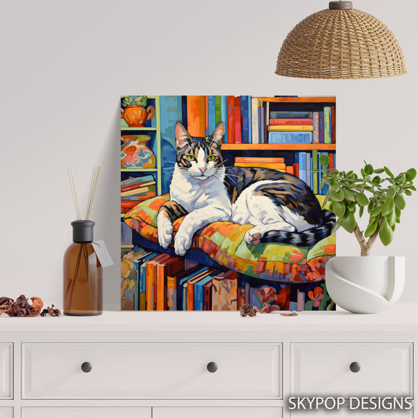 Cat Library Art - View 5