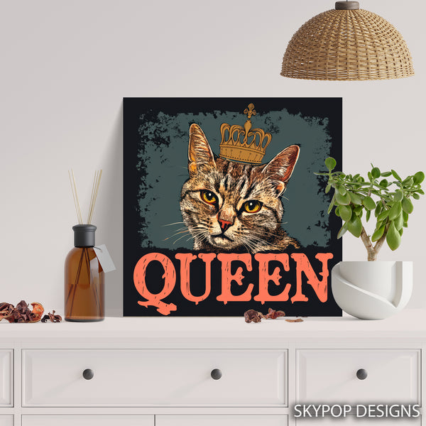 Regal Cat Queen Portrait Art - View 5