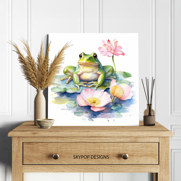 Frog Lotus Pond Art - View 5