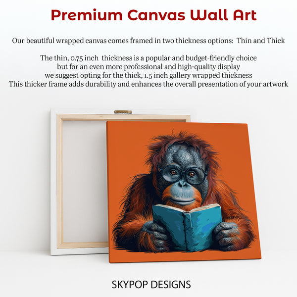 Orangutan Reading Art - View 6