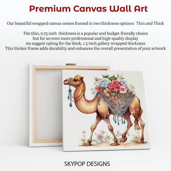 Camel Floral Caravan Art - View 6