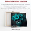 Teal Hibiscus Vase Art - View 6