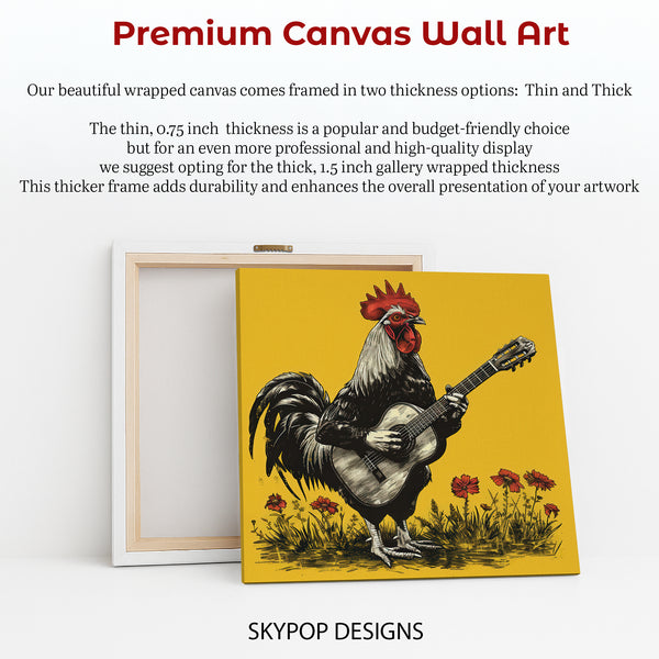 Rooster Playing Guitar Art - View 6