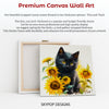 Black Cat and Sunflowers Art - View 6
