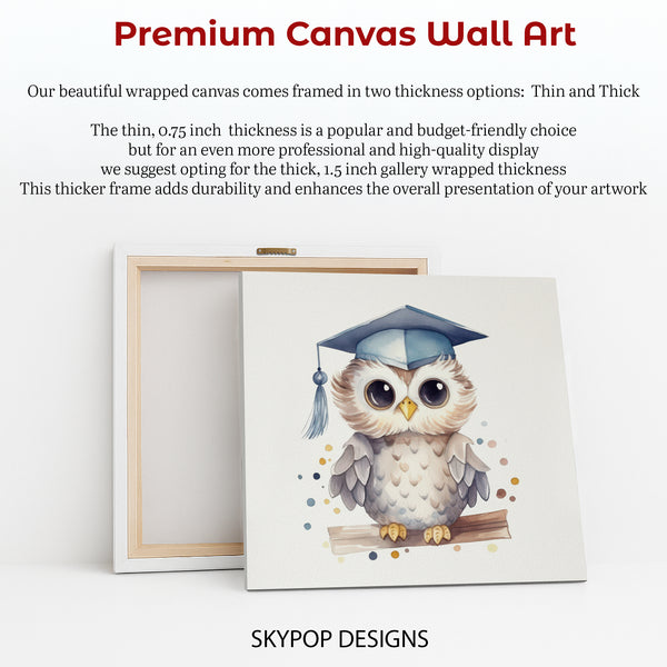 Owl Graduation Art - View 6