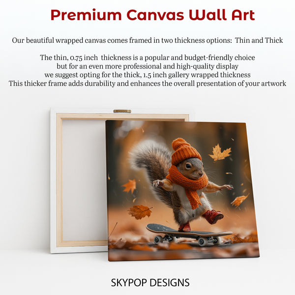 Squirrel Skateboarding Art - View 6