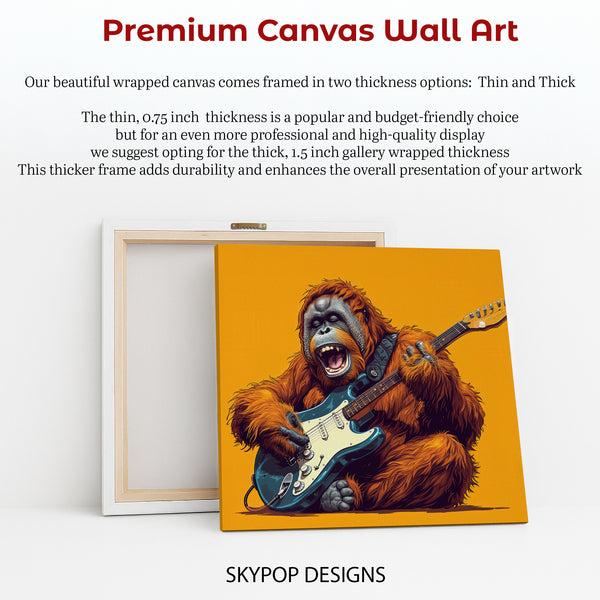 Orangutan Guitar Art - View 6