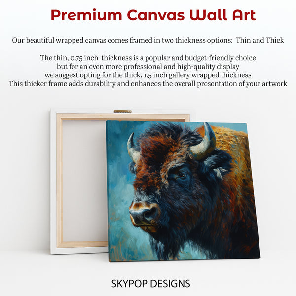 Bison Portrait Art - View 6