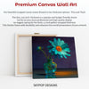Teal Daisy Floral Art - View 6