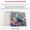Blue Budgie Cherry Blossom Art - View 6