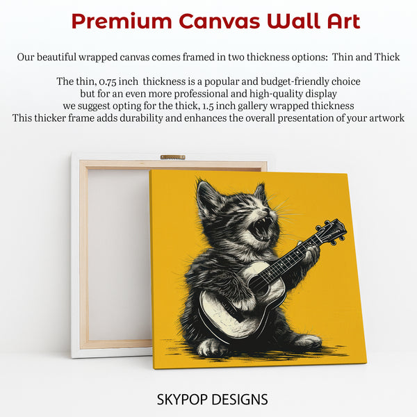 Rock Star Cat Music Art - View 6