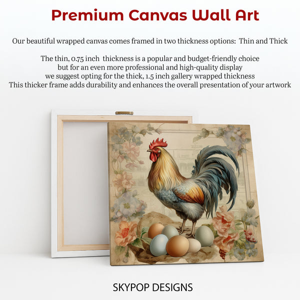 Rooster Eggs Art - View 6
